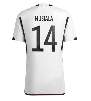 Maillot de foot Allemagne Jamal Musiala #14 Domicile Monde 2022 Manches Courte